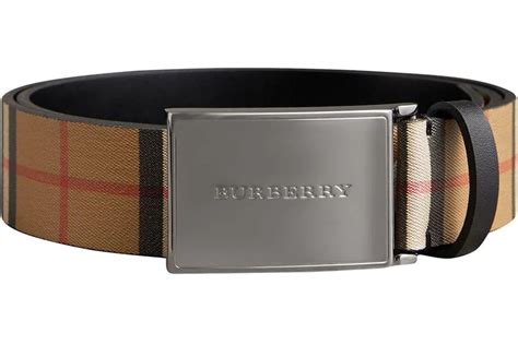 burberry plaque buckle london check and leather belt|Burberry Limited.